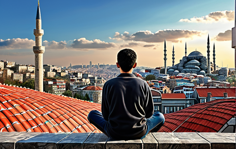 **

Prompt: A young Turkish adult, thoughtfully gazing towards a bright horizon representing their future goals, surrounded by symbolic representations of their strengths (e.g., a book for knowledge, a paintbrush for creativity). Background: A blend of Ankara and Istanbul landmarks.

**